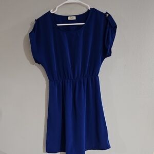 Chic Royal Blue Mini Dress